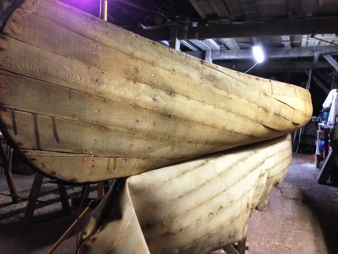 restauration d'un canoë canadien